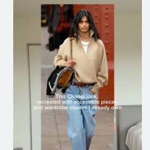 J. Crew Tan Zip Up Sweater